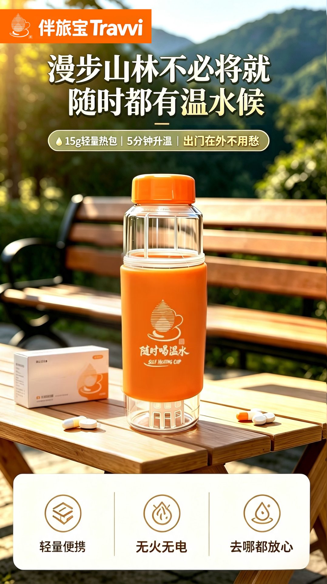 漫步山林随时有温水候