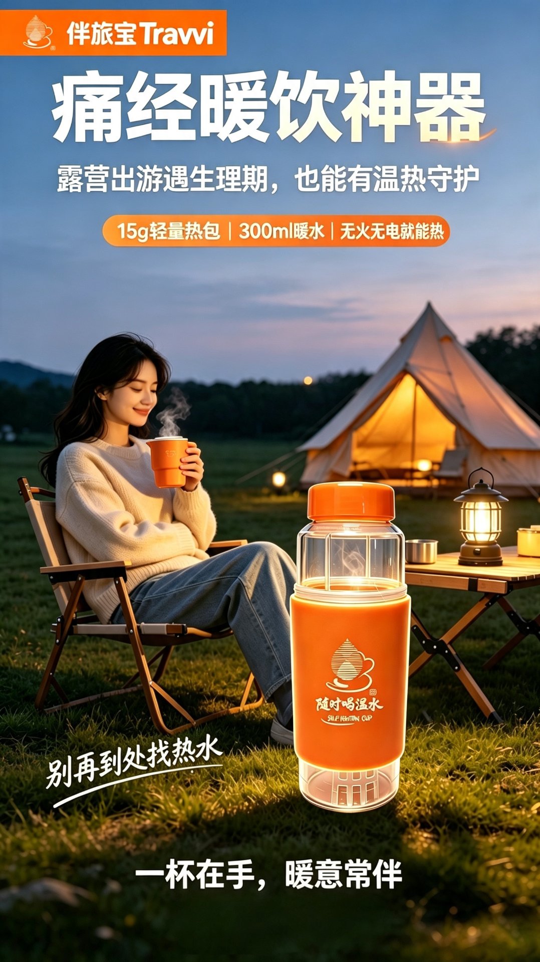 露营出游遇生理期也有温热守护